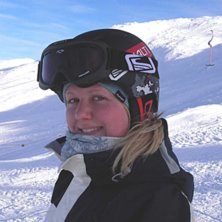 Jag och Jerry &aring;ker slalom.. Foto: Jerry Broo. Fahrer: Johanna Broo.