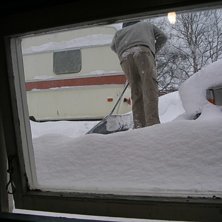 En representativ bild f&ouml;r den s&auml;llsynt sn&ouml;rika . Foto: Mikael J&ouml;nsson. Fahrer: Johan Paulsson.