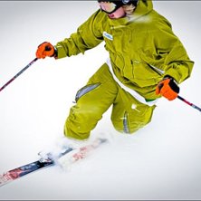 Telemark med skidl&auml;rarlinjen.. Foto: Ola Rockberg. Fahrer: Jonathan Claar.