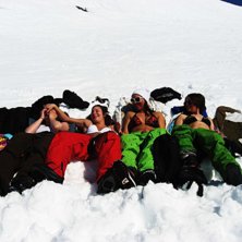 Tar en liten break. Foto: Michan. Fahrer: Anna, Fredrika, Emma, Elin,.