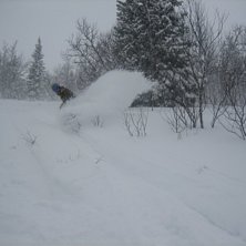 Sjukt mycket sn&ouml;!!. Foto: Marcus Jarl&ouml;. Fahrer: Tobias Rydberg.