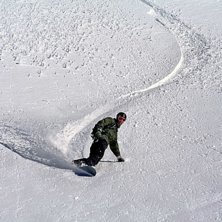 Efter puder....lite bl&ouml;t sn&ouml;. Bild tagen p&aring; eft. Foto: Mattias Rhom&eacute;. Fahrer: Robin Berntsson.