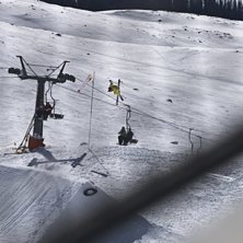 ...tagen under JOSS en tidig morgon uppe p&aring; 1000m. Foto: Benjamin Johansson. Fahrer: Simon Dumont.
