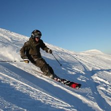 J&auml;vligt fin sn&ouml; som hade lagt sig. Helt or&ouml;rt n. Foto: Andreas. Fahrer: Jonas Sj&ouml;din.