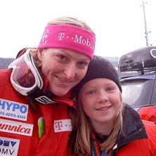 jag &aring; janica kostelic... Foto: cissi/amanda. Fahrer: jaa du....